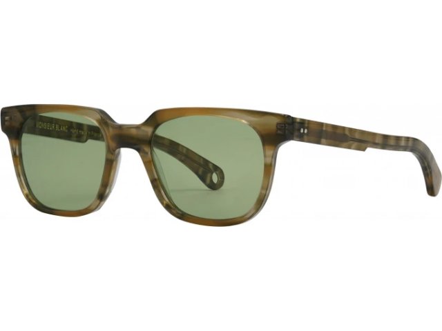 NATHALIE BLANC PHILIPPE 507,  STRIPED BROWN HAVANA WITH GREY SHADING, GREEN