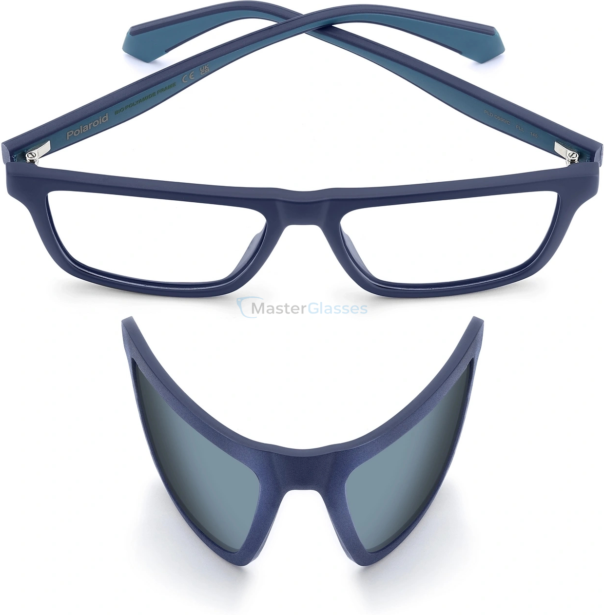 Оправа с солнцезащитным клипоном POLAROID PLD D590/C FLL Matte Blue