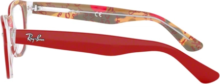  Ray-Ban RY1528 3804 Red On Texture Red Brown