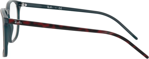  Ray-Ban RX5387 5973 Top Red Havana On Opal Blue