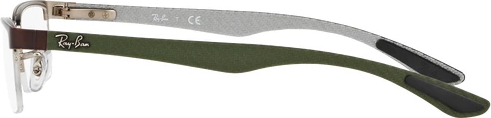  Ray-Ban RX8412 2892 Silver Top On Brown