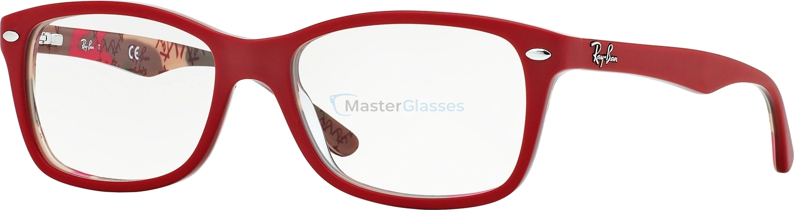  Ray-Ban RX5228 5406 Top Matte Red On Text Camuflag