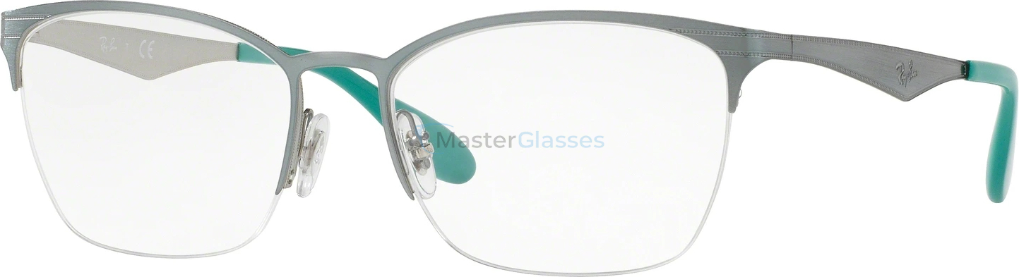  Ray-Ban RX6345 2919 Silver Top Light Green
