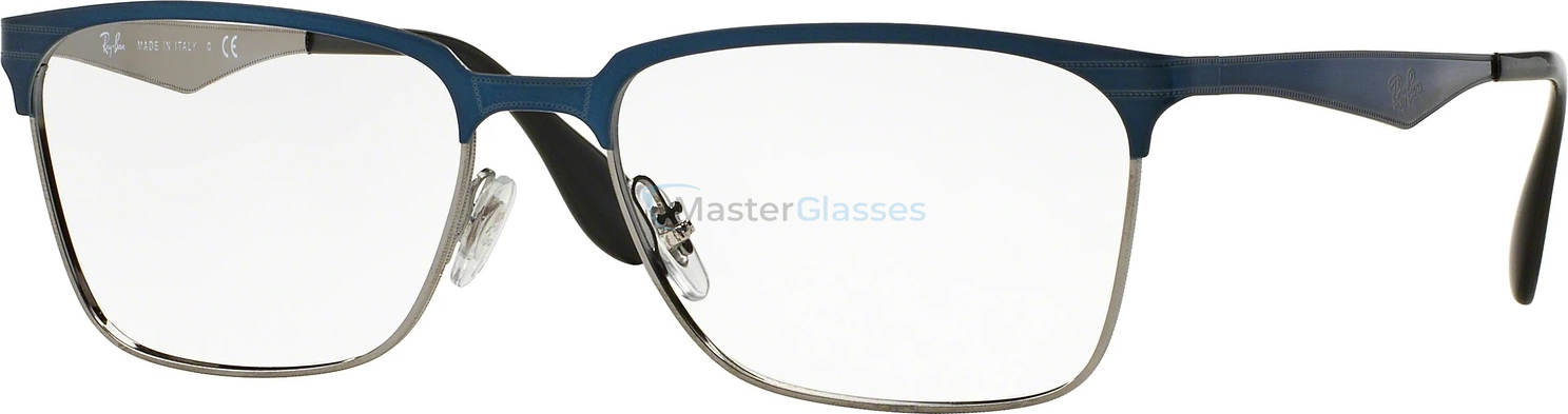  Ray-Ban RX6344 2863 Top Brushed Dark Blue On Gunme