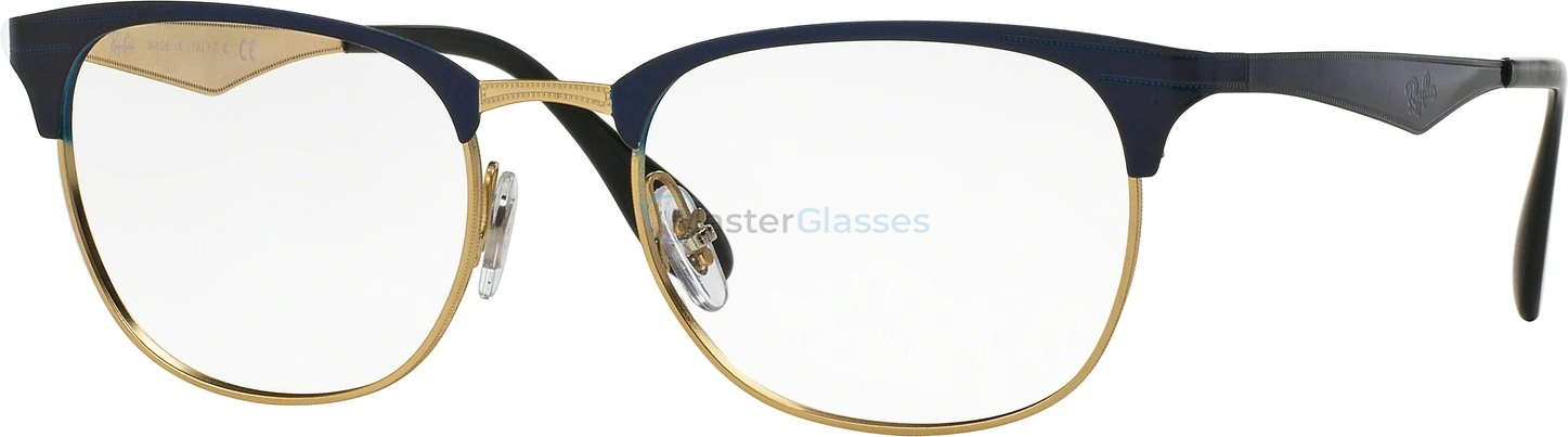  Ray-Ban RX6346 2872 Top Brushed Dk Blue On Gold
