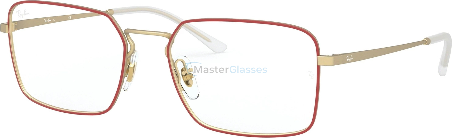  Ray-Ban RX6440 3052 Matt Red On Rubber Gold