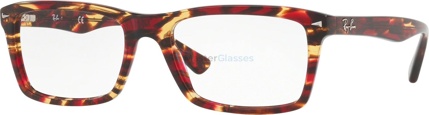  Ray-Ban RX5287 5710 Spotted Red/brown/yellow