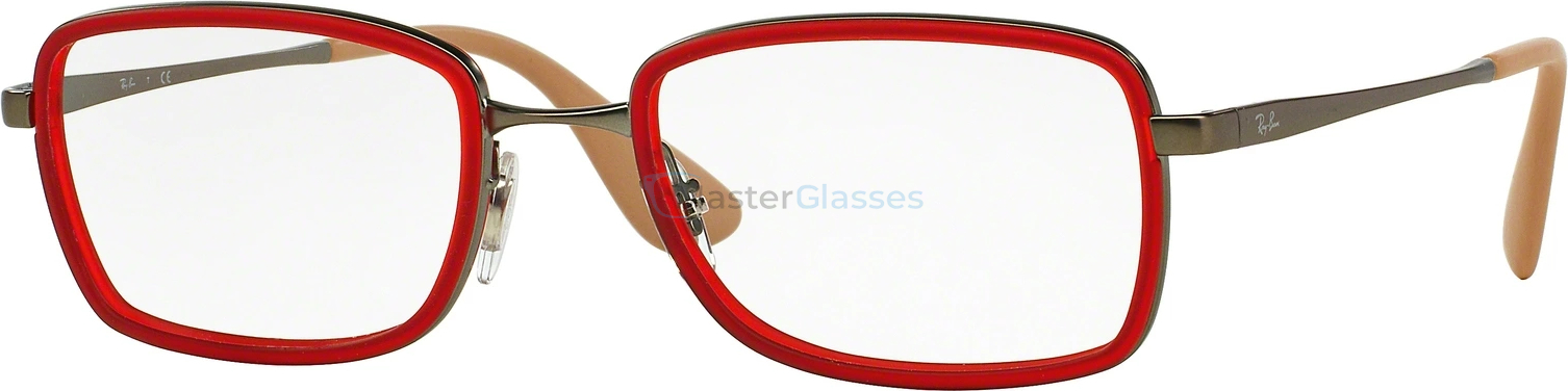  Ray-Ban RX6336 2856 Rubber Red