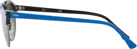   Ray-Ban Clubround RB4246 984/30 Top Wrinkled Blu On Black