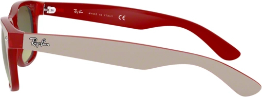   Ray-Ban New Wayfarer RB2132 6307A6 Matte Beige On Opal Red