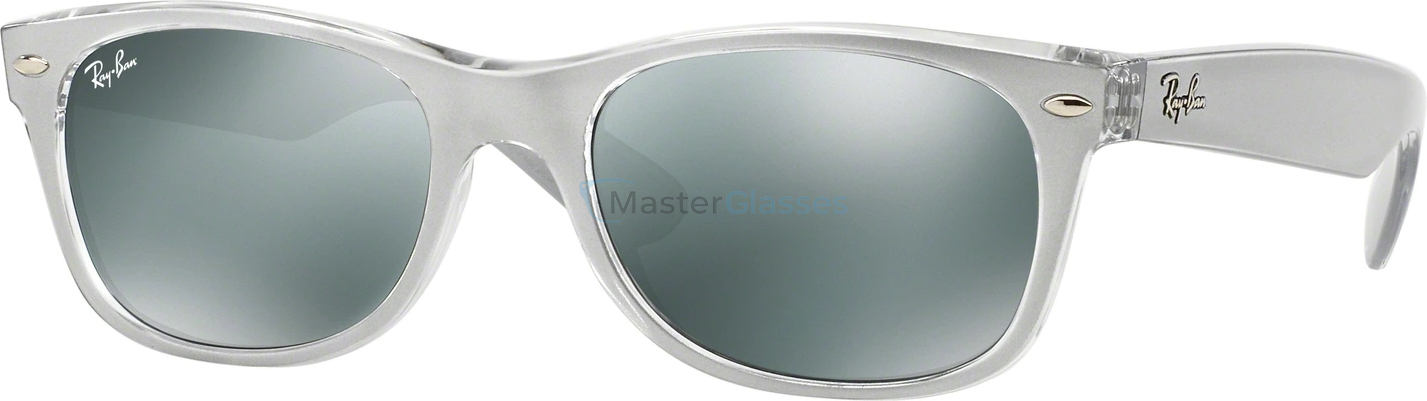   Ray-Ban New Wayfarer RB2132 614440 Top Brushed Silver On Transp