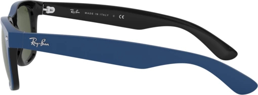   Ray-Ban New Wayfarer RB2132 646331 Top Rubber Blue On Shiny Black