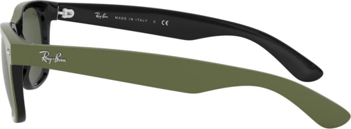   Ray-Ban New Wayfarer RB2132 646531 Top Rubber Military Green On B