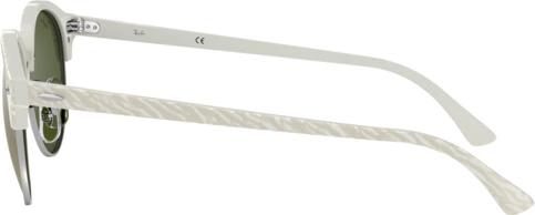   Ray-Ban Clubround RB4246 988/2X Top Wrinkled White On White