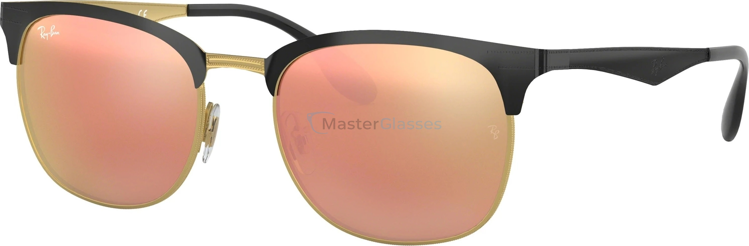   Ray-Ban RB3538 187/2Y Top Shiny Black On Gold