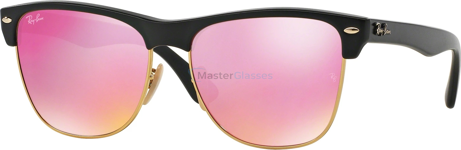   Ray-Ban Clubmaster Oversized RB4175 877/4T Demi Shiny Black