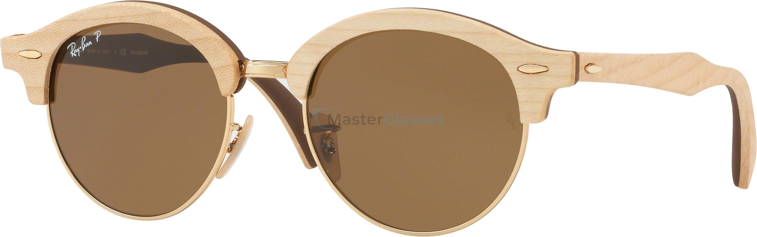   Ray-Ban Clubround Wood RB4246M 117957 Gold