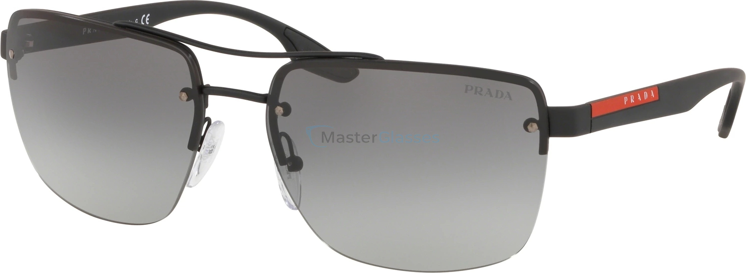   Prada Linea Rossa Lifestyle PS 60US DG03M1 Black Rubber