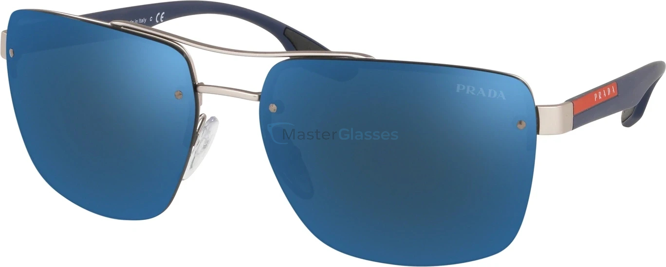   Prada Linea Rossa Lifestyle PS 60US QFP9P1 Silver Rubber