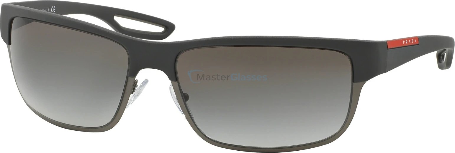   Prada Linea Rossa PS 50QS TIG0A7 Grey Rubber/matte Gunmetal