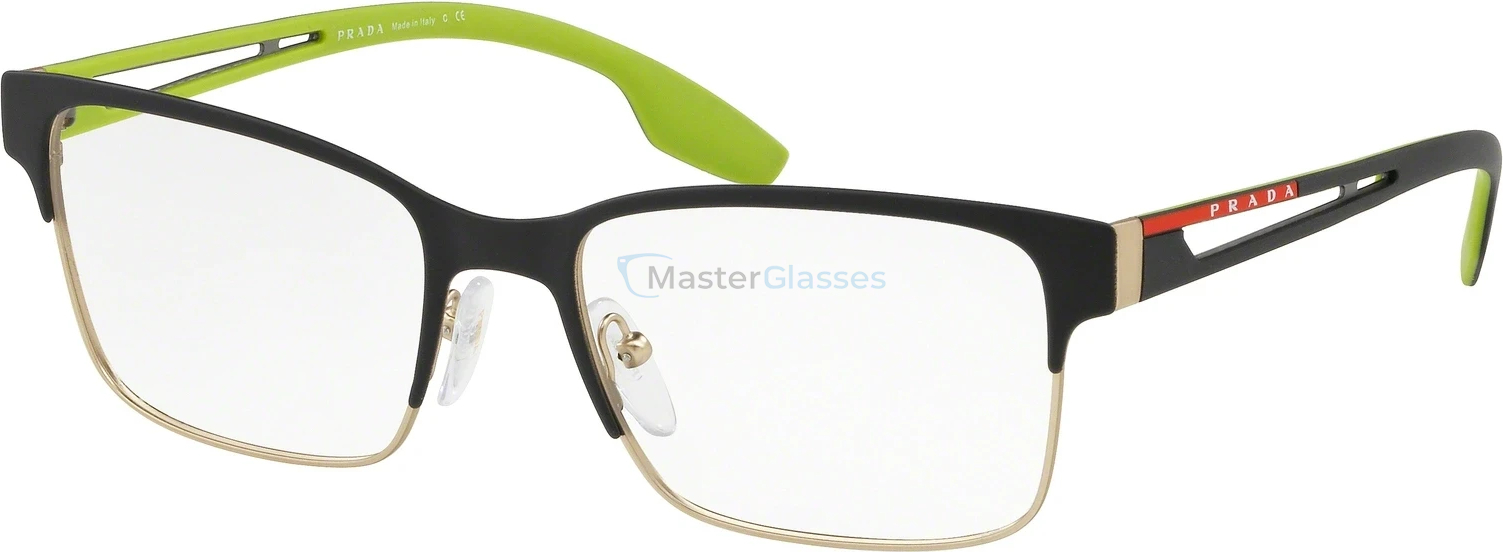  Prada Linea Rossa Active PS 55IV BEO1O1 Black Rubber/pale Gold Rubber