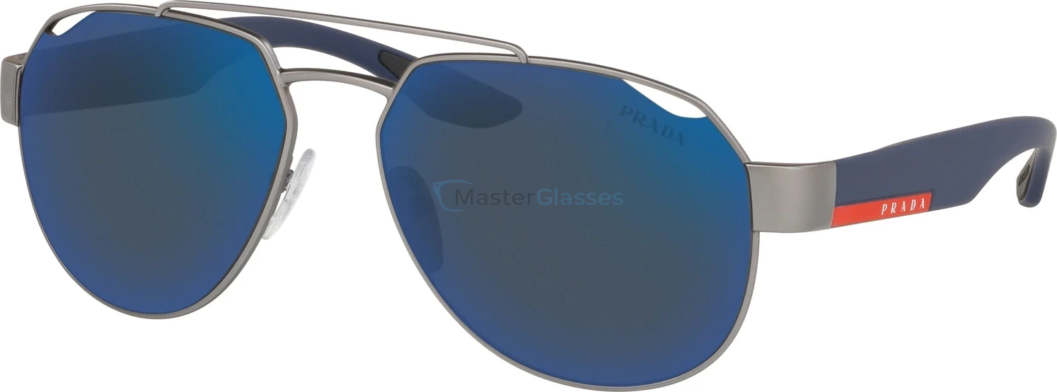   Prada Linea Rossa Lifestyle PS 57US DG1387 Gunmetal Rubber