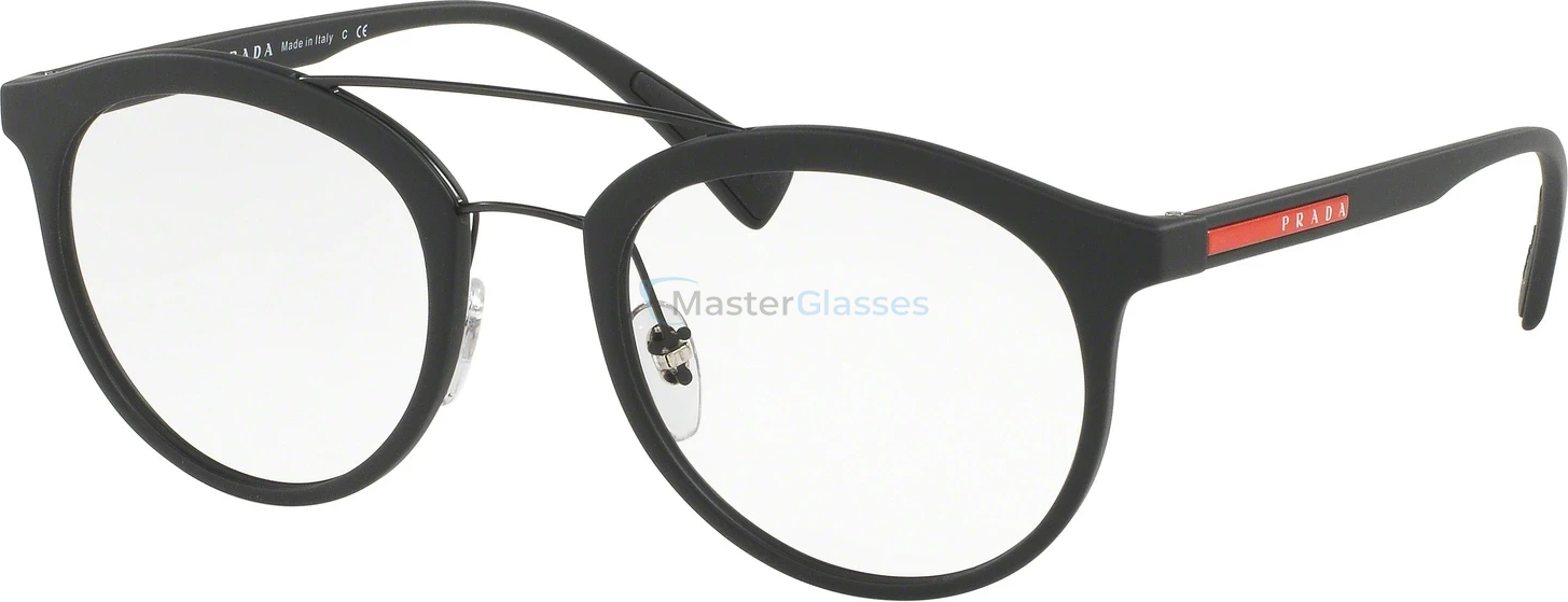  Prada Linea Rossa PS 01HV DG01O1 Black Rubber