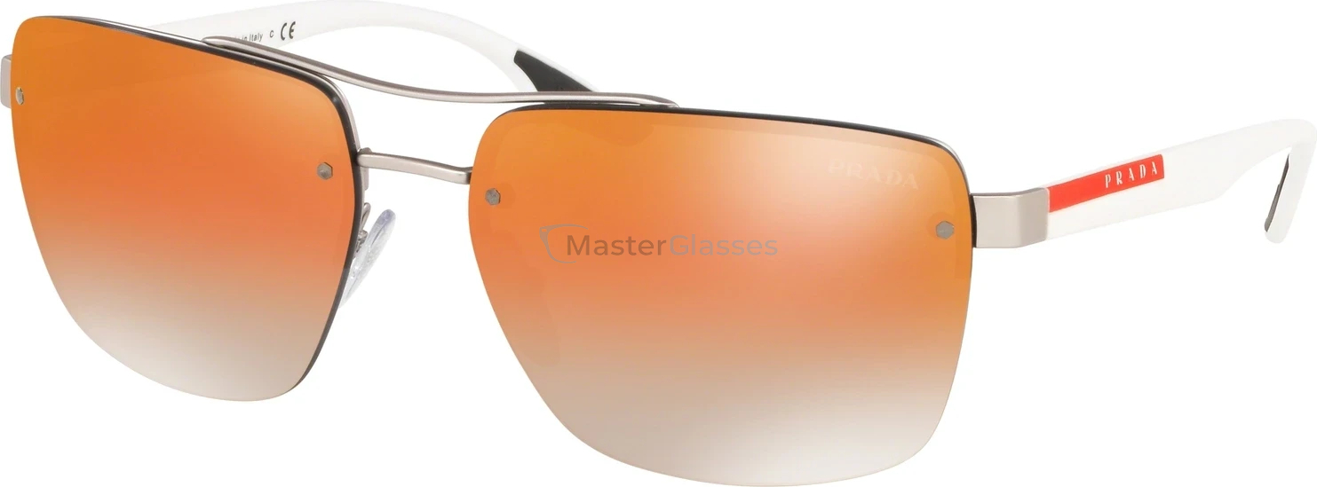   Prada Linea Rossa Lifestyle PS 60US QFP6U2 Silver Rubber