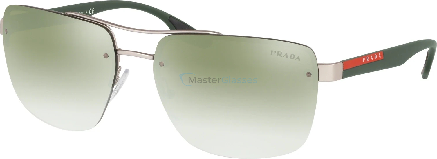  Prada Linea Rossa Lifestyle PS 60US QFP723 Silver Rubber