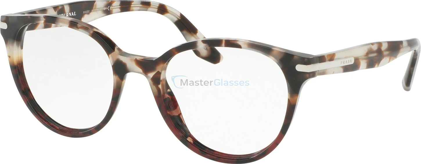  Prada PR 07TV U6P1O1 Spotted Brown Op/spotted Red