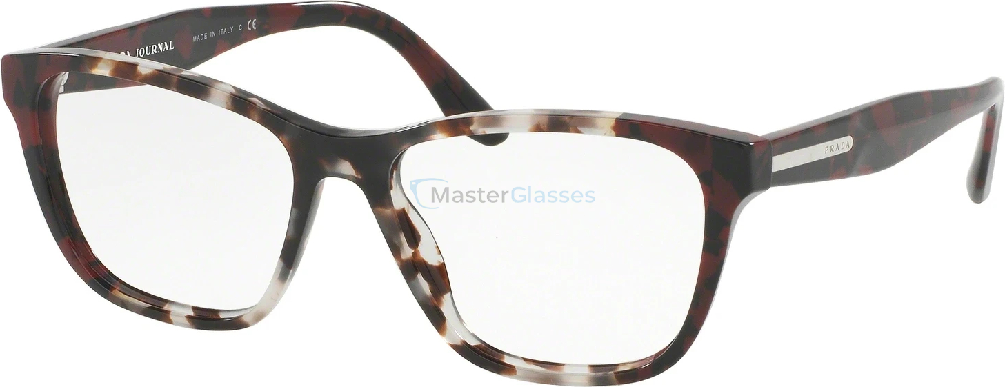  Prada PR 04TV U6K1O1 Spotted Op Brown/spotted Red
