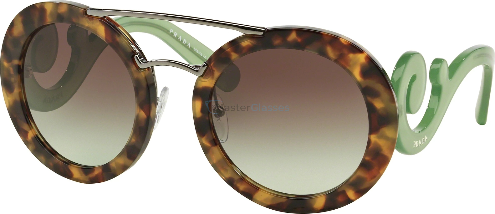 Солнцезащитные очки Prada PR 13SS UEZ4K1 Spotted Brown Green