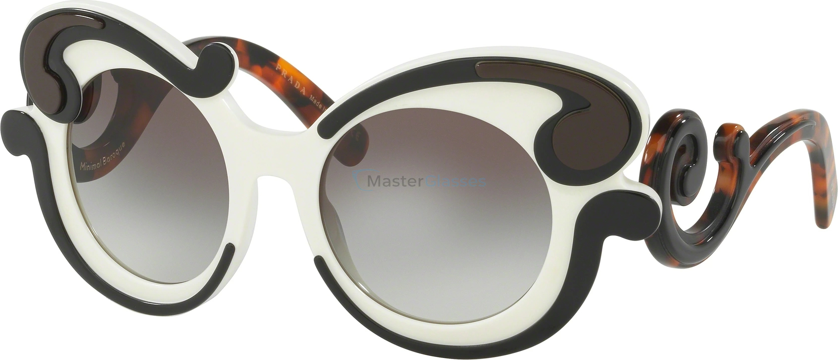 Солнцезащитные очки Prada Minimal Baroque PR 23NS VAJ0A7 Black/ivory