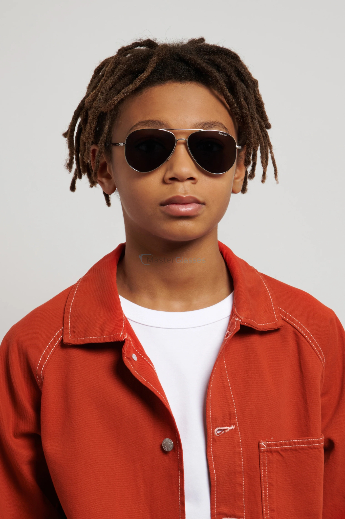 Солнцезащитные очки POLAROID KIDS PLD 8073/S GUA Ruthenium Grey