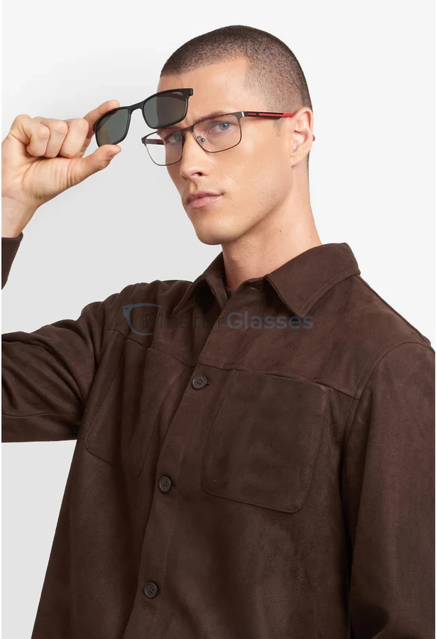 Оправа с солнцезащитным клипоном CARRERA CA 8921/C BLX MATTE BLACK RED