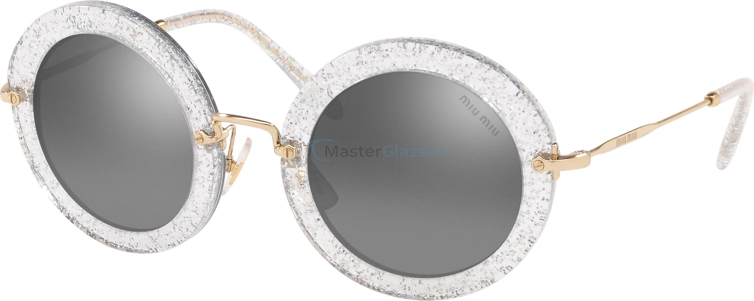 Солнцезащитные очки MIU MIU Special Project MU 13NS 1481B0 Glitter Silver