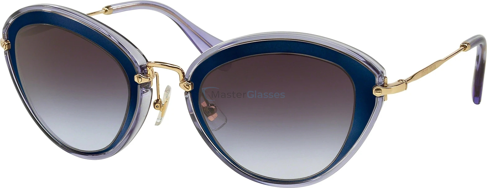 �������������� ���� MIU MIU MU 51RS UFE2F0 Blue/mirror Blue