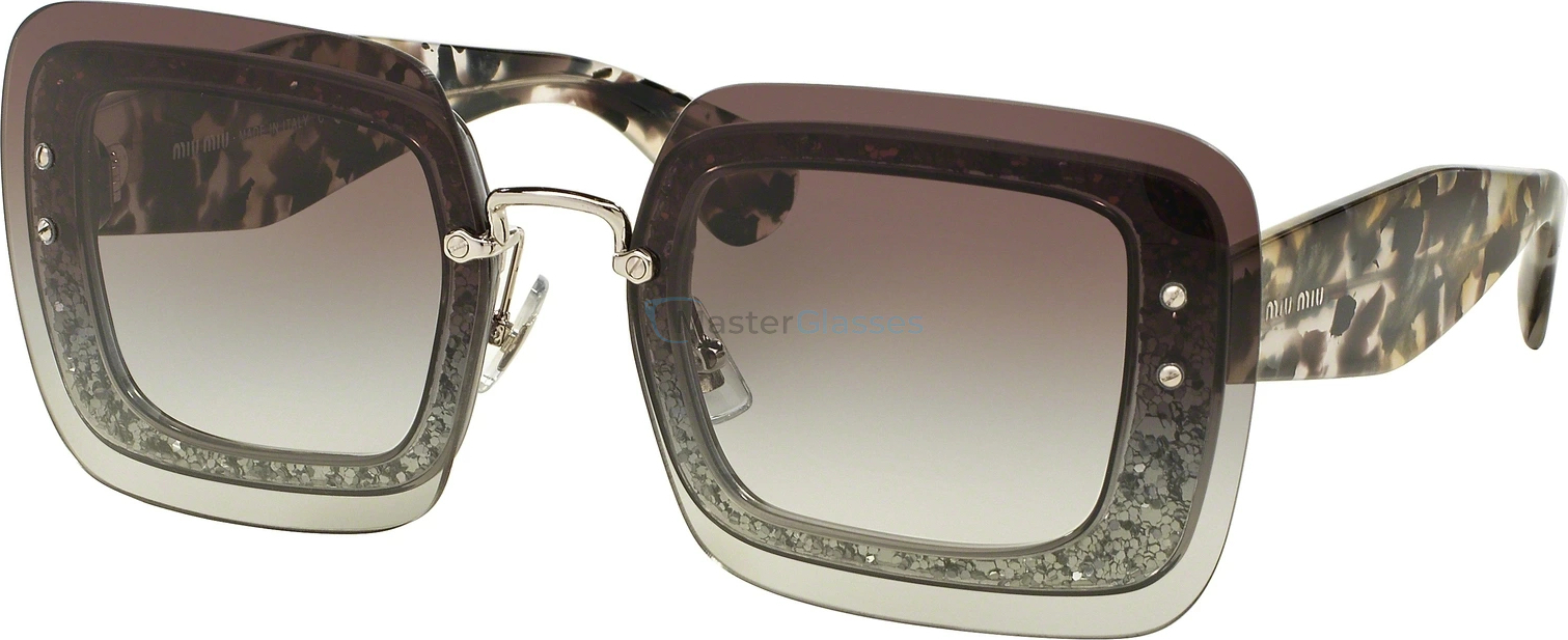   MIU MIU Special Project MU 01RS DHE0A7 Transparent Grey Glitter