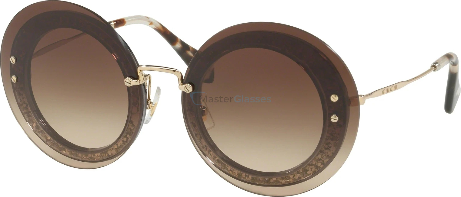 �������������� ���� MIU MIU Core Collection MU 10RS UES6S1 Transp Grey/fabric Glitter Sil