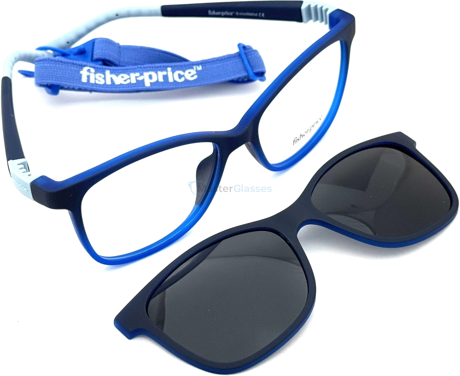 Оправа с солнцезащитным клипоном Fisher-Price FPCL008 NAVY 52-17-130