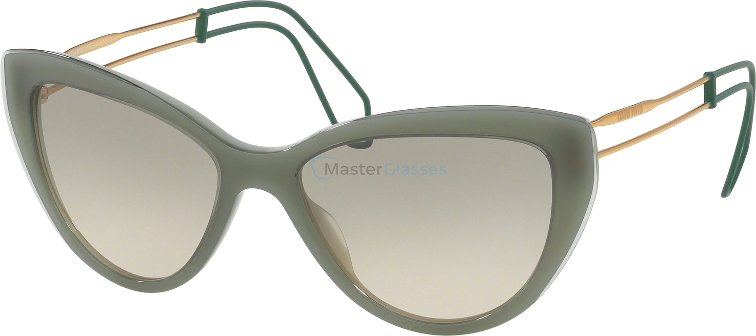 Солнцезащитные очки MIU MIU MU 12RS USK3H2 Green/green Transparent