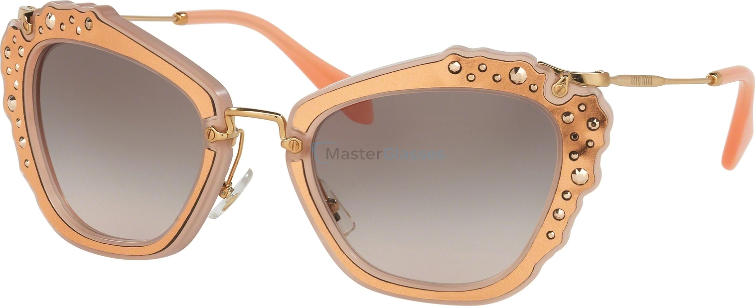 Солнцезащитные очки MIU MIU MU 04QS TV14K0 Matte Pink