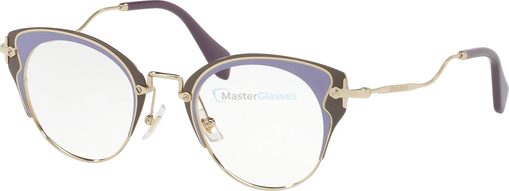 Оправа MIU MIU MU 52PV U671O1 Pale Gold/violet/argil