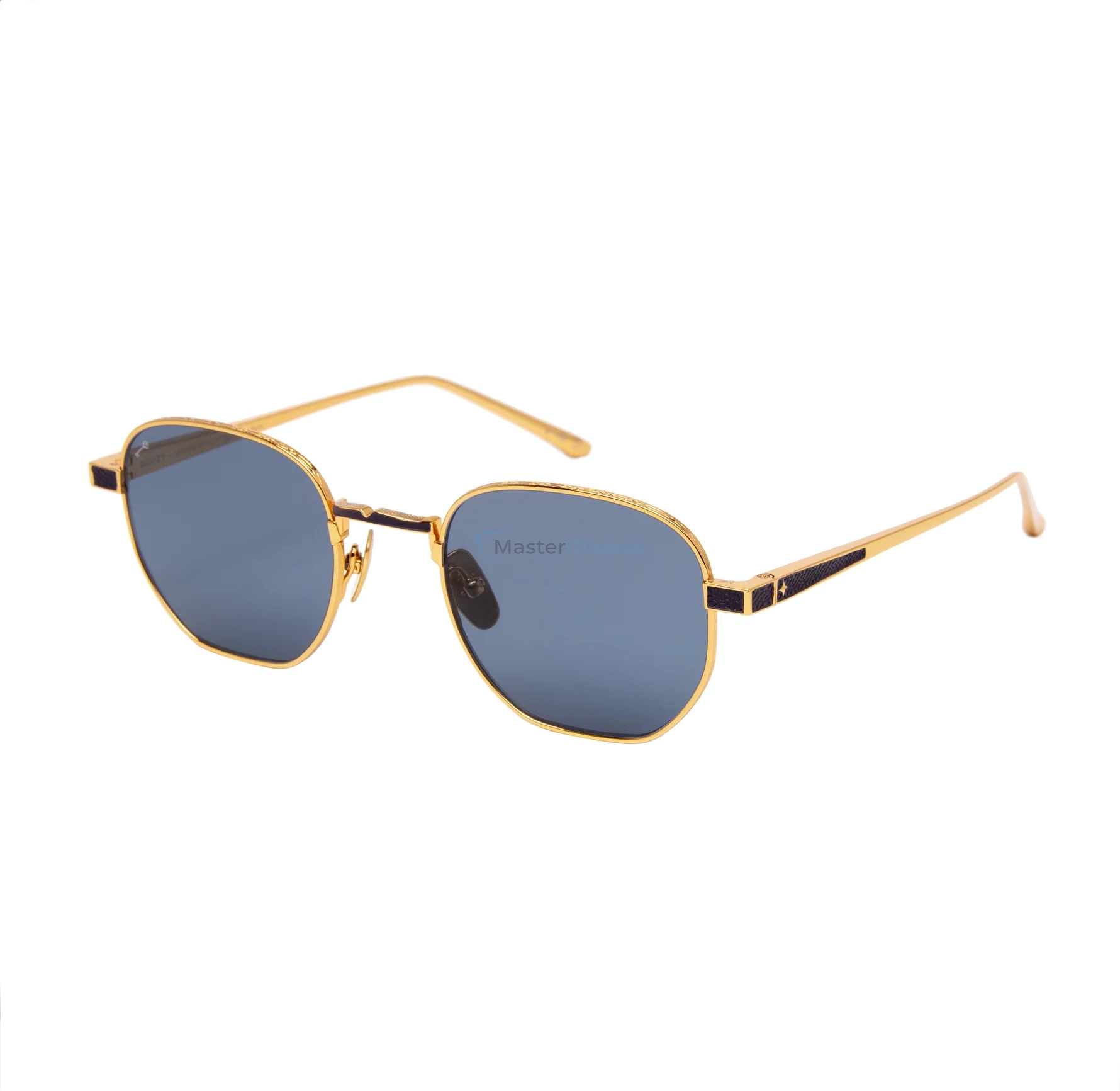 Солнцезащитные очки Leisure Society Bouzy. 24K GOLD Blue Solid