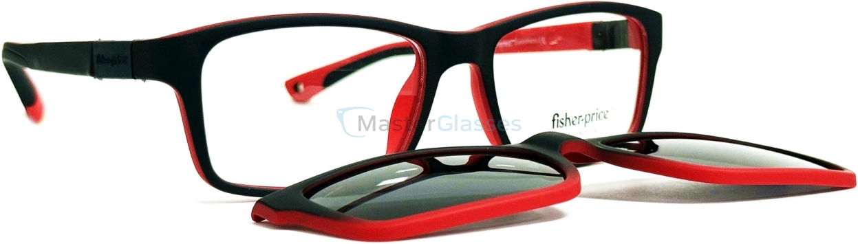 Оправа с солнцезащитным клипоном Fisher-Price FPCL011 RED 49-16-130 +2шн.
