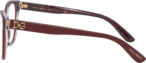 Оправа Dolce & Gabbana DG3321 3233 Bordeaux On Damasco Black