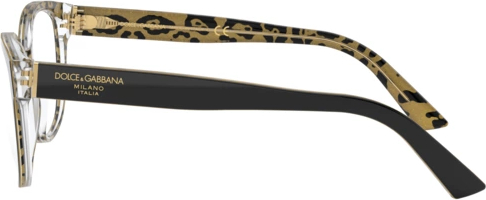 Оправа Dolce & Gabbana DG3322 3235 Black On Leo Glitter Gold