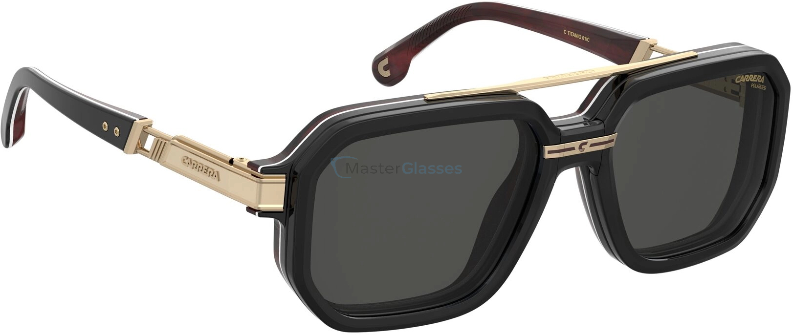 Оправа с солнцезащитным клипоном CARRERA CA TITANIO 01/C N8L Black Red Horn