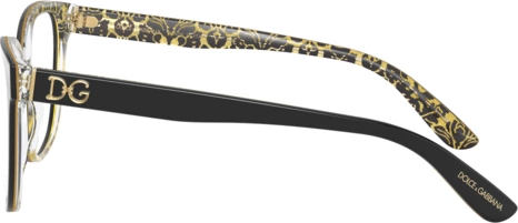 Оправа Dolce & Gabbana DG3321 3215 Black On Damasco Glitter Black