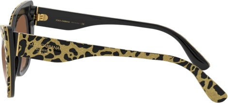 Солнцезащитные очки Dolce & Gabbana DG4370 320813 Leo Glitter Gold On Black